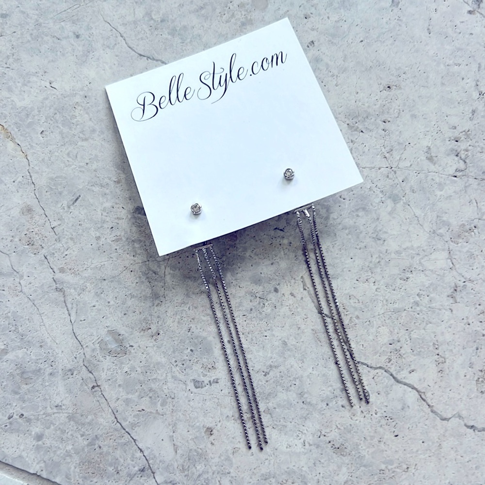 Bellestyle Silver 925 Jacket Post Earrings